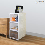 3 Units Foldable Plastic Cabinet for Storage Wardrobe with Transparent Door for Clothes Kitchen Storage Cupboard for Multipurpose use Rack for Storage Cabinet, Box Modular Drawer (3 Tier)