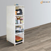 3 Units Foldable Plastic Cabinet for Storage Wardrobe with Transparent Door for Clothes Kitchen Storage Cupboard for Multipurpose use Rack for Storage Cabinet, Box Modular Drawer (3 Tier)